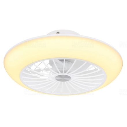 GLOBO LAFEE 03632W mennyezeti ventilátoros LED lámpa 18W 1400lm 3000K, 3 fokozat fali kapcsolón keresztül, 3 fokozat: fény/ventilátor/mindkettő, motorteljesítmény 5W, 7m2 300mm átmérő