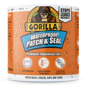   Gorilla WATERPROOF PATCH & SEAL TAPE Fehér 3m x 100mm Vízálló Foltozó és Tömítő Ragasztószalag