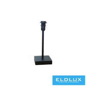 ELDLUX Fekete szögletes alap asztali lámpa E14