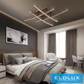   ELDLUX MEMPHIS kristályüveg mennyezeti lámpa króm 24W 4000K
