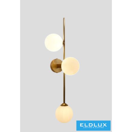 UNIVERSO Fali lámpa 3xG9 max.10w 200x200x700mm IP20 Óarany 5év