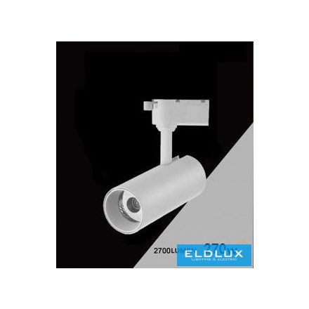 UNIVERSO Egyfázisú sínhez lámpa 30w 2700lm CCT kapcsolóval Ra≥90 24° IP20 fehér 