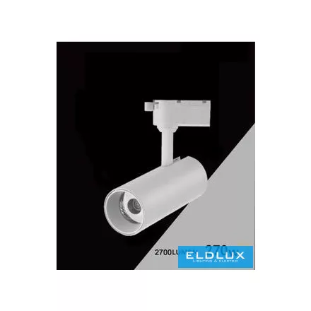 UNIVERSO Egyfázisú sínhez lámpa 30w 2700lm CCT kapcsolóval Ra≥90 24° IP20 fehér 