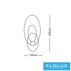 UNIVERSO Fali lámpa LED 9w 450lm 3000k IP20 120×265mm fehér