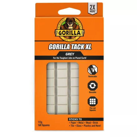 Gorilla Tack XL Gyurmaragasztó Kockák Újrahasználható 168db/csomag 