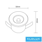 UNIVERSO mini spot lámpatest 1w 4000k 100lm 30° IP20 ∅32×22mm fekete