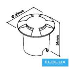 UNIVERSO Taposólámpa LED 1w 50lm 4000k 360° IP67 fekete Ø60x54mm