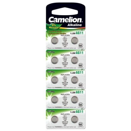 Camelion Gombelem Alkáli AG11 / LR58 / LR721 / 362 B10