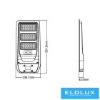 UNIVERSO Solar utcai lámpa 3.2V-15AH 2000lm 4000k IP65 fekete 602x237x43mm