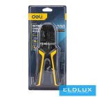 Deli Tools Ethernet csatlakozó krimpelő fogó 4/6/8P RJ45/RJ14/RJ12/RJ9 fekete/sárga