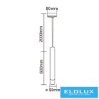 UNIVERSO Egyfázisú sínhez Függeszték GU10 max.60w 600mm fekete