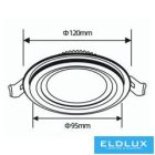 UNIVERSO Köralakú süllyesztett LED panel 9w 780lm CCT IP20 fehér