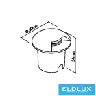 UNIVERSO Taposólámpa LED 1w 50lm 3000k 105° IP67 fekete Ø60x54mm