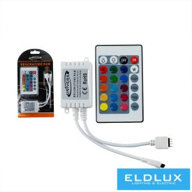   UNIVERSO RGB LED szalaghoz vezérlő infrás távirányítóval 12v max:10A-10m