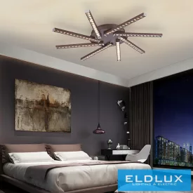  ELDLUX MEMPHIS kristályüveg mennyezeti lámpa króm 32W 4000K