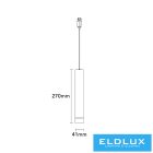 UNIVERSO Mágneses sínbe szerelhető függeszték DC:48V 8W 680LM 4000K RA90 IP20 D41x270mm Fekete