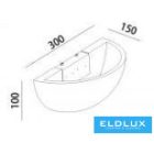 UNIVERSO Gipsz fali lámpa 1xR7S 300x150x100mm IP20 fehér