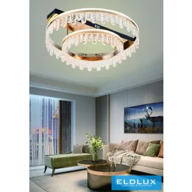   UNIVERSO Kristály üveg mennyezeti lámpa 72w 5760lm CCT rosegold D600x200mm