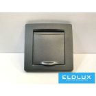 ELDLUX ELDGROUND 2P+F konnektor gyerekvédelemmel csapfedéllel fekete csavaros IP44