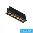 UNIVERSO süllyesztett spot lámpa 11W 754lm 3000k 24° IP20 132x31mm Fekete/Arany