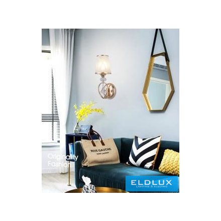 UNIVERSO Fali lámpa 1-karos 1xE27 Max.60W D120x350mm IP20 Arany