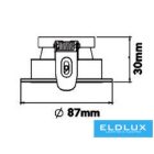 UNIVERSO süllyesztett spot lámpa 1xGU10 IP20 D87x30mm kivágás:D75mm fekete 5év