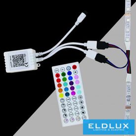   UNIVERSO RGB LED szalaghoz BT music vezérlő infrás távirányítóval 12v max:10A-10m