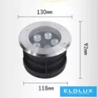 UNIVERSO Taposólámpa LED 5w 600lm 4000k 30° IP67 acél Ø130-Ø118x92mm