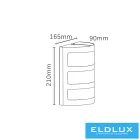 UNIVERSO Kültéri fali lámpa 1xE27 max.11w IP44 króm/fehér 165x90x210mm 5év