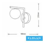 UNIVERSO Fali lámpa 1xG9 Max.60w IP20 180x210mm Óarany