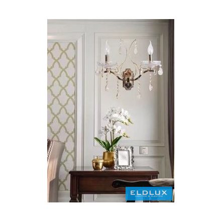 UNIVERSO Fali lámpa 2-karos 2xE14 Max.40W D230x410mm IP20 Arany