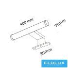 UNIVERSO Bútorra szerelhető lámpa 6w 670lm 4000k IP44 400x95x40mm króm