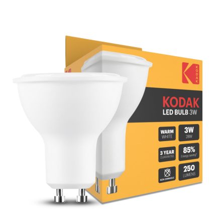 KODAK Max LED Izzó Spot Alu-Plastic 3W GU10 100° 2700K (250 lumen)