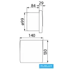 KANLUX EOL F100B-INOX ventilátor hagyományos