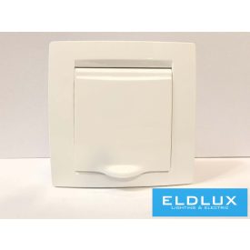   ELDLUX ELDGROUND 2P+F konnektor gyerekvédelemmel csapfedéllel fehér csavaros IP44