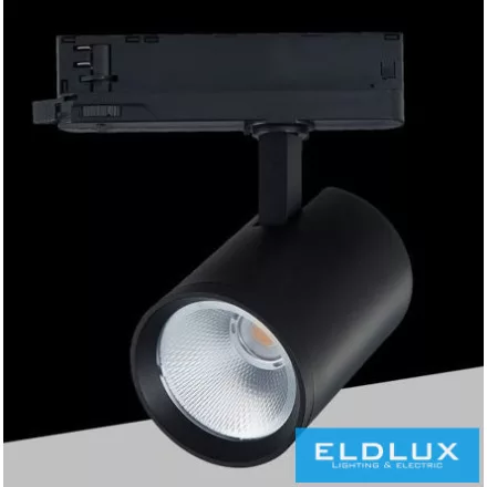 UNIVERSO Háromfázisú sínes spotlámpa 40w 4650lm 4000k 38° RA90 IP20 Fekete 5év