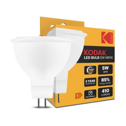 KODAK Max LED Izzó Spot Alu-Plastic 5W MR16 100° 2700K (410 lumen)