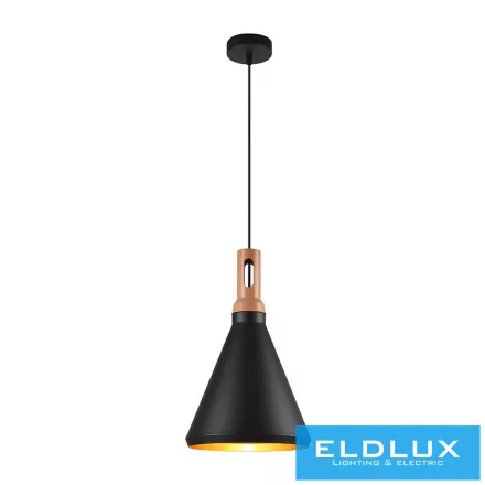 UNIVERSO Függeszték 1xE27 max.60w D250x270x1300mm IP20 fekete/arany 5év