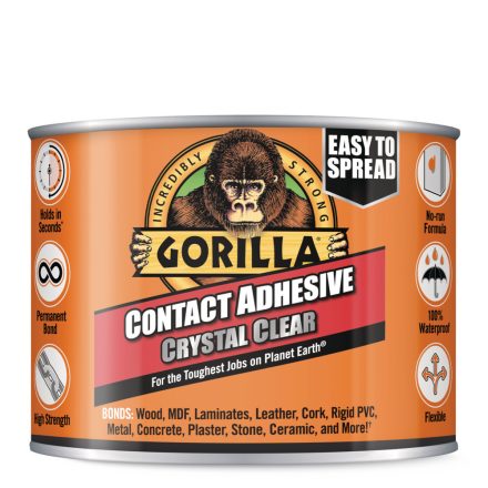 Gorilla Contact Adhesive Clear Kristálytiszta Általános Kontakt Ragasztó 250ml