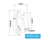 UNIVERSO Fali lámpa 8w 720lm 3000K IP20 fekete 2 év