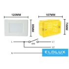 UNIVERSO LED vészkijárat süllyesztett lámpatest 1.1w 25lm 6500K 3.7v 600mAH 3óra IP20 120x85mm