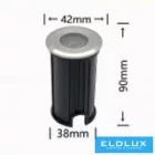 UNIVERSO Vízalatti lámpa LED AC/DC-12/24v 1w 90lm kék 30° IP68 acél Ø42-Ø38x90mm