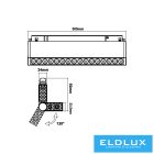 UNIVERSO Mágneses sínbe szerelhető spot Lámpa DC:48V 24W 2160LM 4000K RA90 IP20 600x45x24mm Fekete