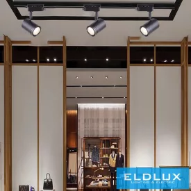   UNIVERSO egyfázisú sínre szerelhető lámpa GU10 Max 60w fekete