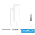 UNIVERSO Fali lámpa LED 15w 120lm CCT.kap IP20 150x350mm fehér/fekete