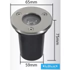 UNIVERSO Taposólámpa LED 1.5w 120lm 3000k 60° IP65 acél Ø65-Ø59x75mm