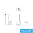 UNIVERSO Mini spotlámpa 3w 160lm 4000k D25×57mm kivágás:D20mm fekete