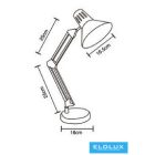 UNIVERSO Asztali lámpa 1xE27 Max.60w 160x500mm Rózsaszín