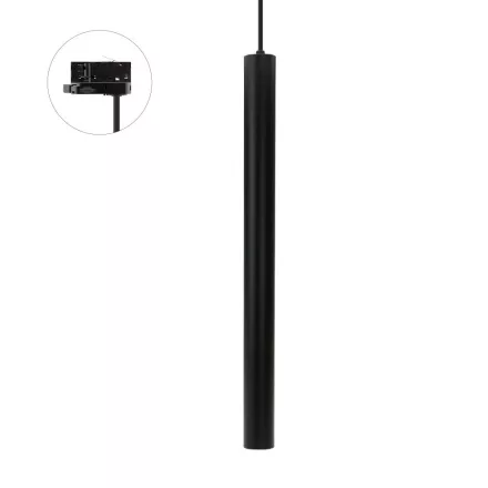 CHLOE SLIM GU11/MR11 SUSPENDED FOR TRACK 3F 250V IP20 40X500+1M WIRE, BLACK, ADJUSTABLE BEAM ANGLE
