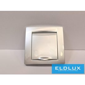   ELDLUX ELDGROUND 2P+F konnektor gyerekvédelemmel csapfedéllel ezüst csavaros IP44